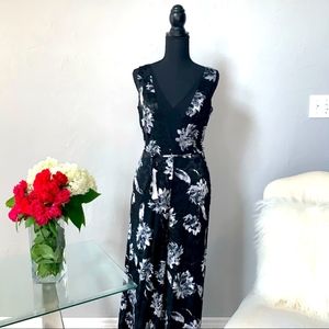 White House Black Market Floral Jumpsuit